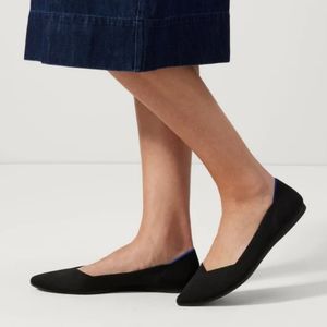 ROTHY'S Black Round Toe Flats Women's Shoes. Size 8W